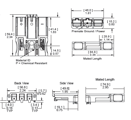 Anderson Power Products SBS® 75G Connectors